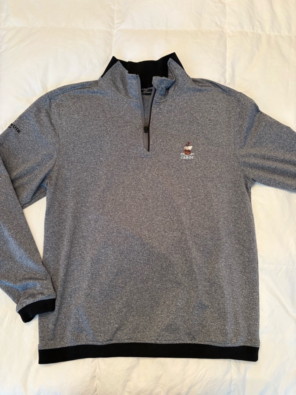 Cabot Cape Breton Men’s Quarter-Zip - Heather Grey - Size XL